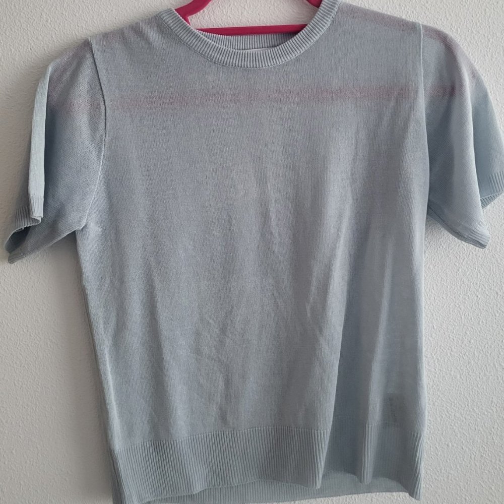 NEW W Concept (Korean brand) Baby Blue Crop Knit